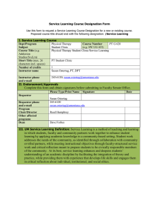 Service Learning Course Designation Form