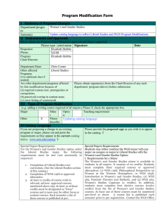 Program Modification Form  Department/progra m