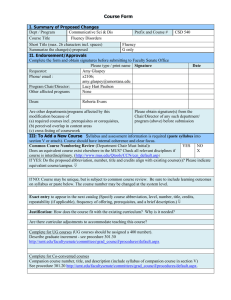 Course Form