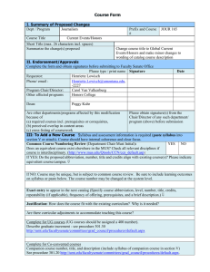 Course Form