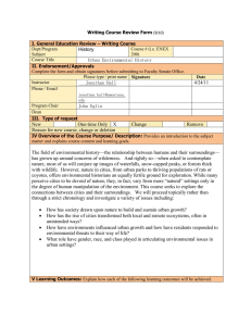 History Urban Environmental History