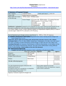 Course Form