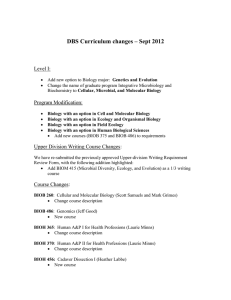 DBS Curriculum changes – Sept 2012 Level I: