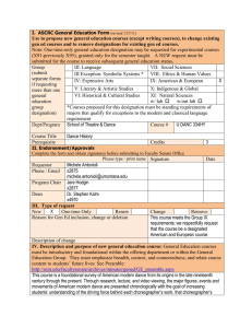 Use to propose new general education courses (except writing courses),... gen ed courses and to remove designations for existing gen...