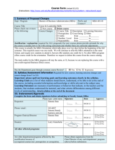 Course Form