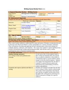 Management &amp; Marketing BGEN 200 Business Communications