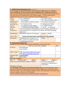 Use to propose new general education courses (except writing courses),... renew existing gen ed courses and to remove designations for...