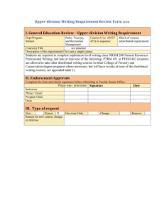 Upper-division Writing Requirement Review Form