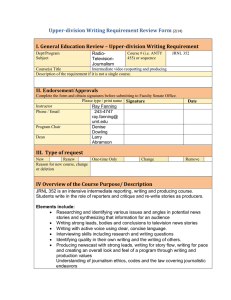 Upper-division Writing Requirement Review Form Radio- Television-