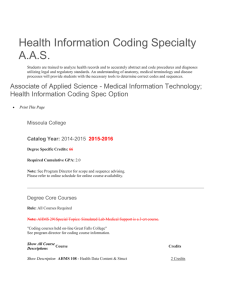 Health Information Coding Specialty A.A.S.