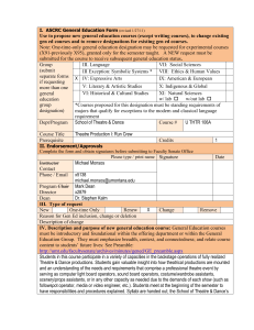 Use to propose new general education courses (except writing courses),... gen ed courses and to remove designations for existing gen...