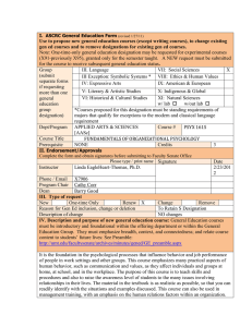 Use to propose new general education courses (except writing courses),... gen ed courses and to remove designations for existing gen...