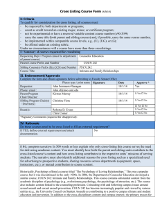 Cross Listing Course Form