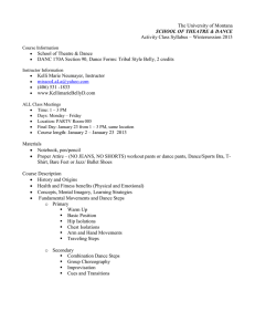 The University of Montana Activity Class Syllabus – Wintersession 2013