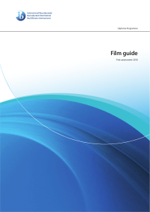 Film guide First assessment 2010 Diploma Programme
