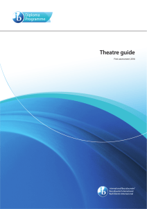 Theatre guide First assessment 2016