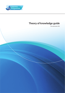 Theory of knowledge guide First assessment 2015