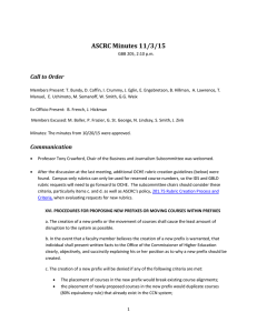 ASCRC Minutes 11/3/15 Call to Order