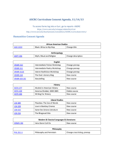 ASCRC Curriculum Consent Agenda, 11/14/13