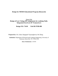 Design for MOSIS Educational Program (Research)