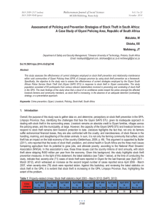 Assessment of Policing and Prevention Strategies of Stock Theft in... A Case Study of Giyani Policing Area, Republic of South...