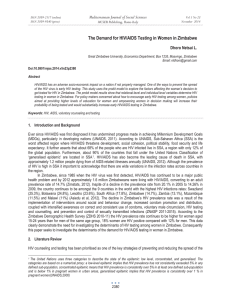The Demand for HIV/AIDS Testing in Women in Zimbabwe