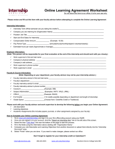 Online Learning Agreement Worksheet