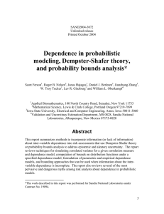 Dependence in probabilistic modeling, Dempster-Shafer theory, and probability bounds analysis*
