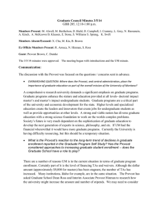 Graduate Council Minutes 3/5/14  GBB 205, 12:10-1:00 p.m.