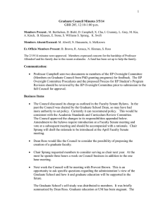1  GBB 205, 12:10-1:00 p.m. Graduate Council Minutes 3/5/14
