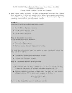 MATH 1090.004 College Algebra for Business and Social Science (3... Instructor: Laura Strube Chapter 1.3 and 1.4 Word Problems and Examples