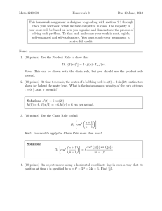 Math 1210-001 Homework 3 Due 10 June, 2013