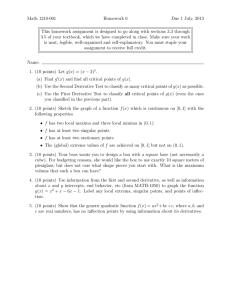 Math 1210-001 Homework 6 Due 1 July, 2013