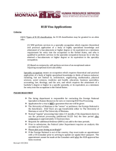 H1B Visa Applications