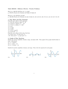 Math 1080-001 - Midterm 3 Review - Practice Problems