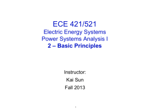 ECE 421/521 Electric Energy Systems  2 – Basic Principles