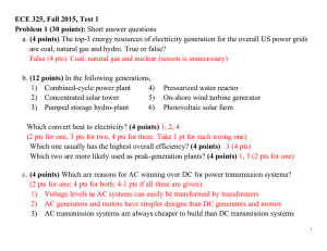 ECE 325, Fall 2015, Test 1  Problem 1 (30 points): (4 points)