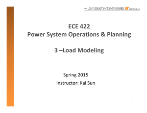 ECE 422  Power System Operations &amp; Planning 3 –Load Modeling Spring 2015