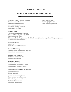 PATRICIA HOFFMAN-MILLER, Ph.D. CURRICULUM VITAE