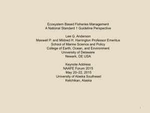 Ecosystem Based Fisheries Management A National Standard 1 Guideline Perspective
