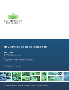 Job Opportunities in Business &amp; Sustainability