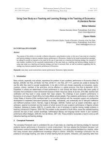 Using Case Study as a Teaching and Learning Strategy in... A Literature Review