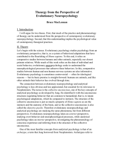 Theurgy from the Perspective of Evolutionary Neuropsychology I. Introduction Bruce MacLennan