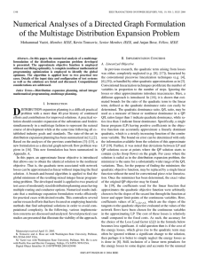 Numerical Analyses of a Directed Graph Formulation , Member, IEEE II. I