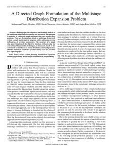 A Directed Graph Formulation of the Multistage Distribution Expansion Problem