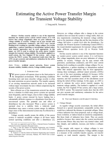 Estimating the Active Power Transfer Margin for Transient Voltage Stability