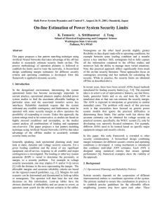 On-line Estimation of Power System Security Limits
