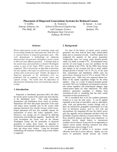 Placement of Dispersed Generations Systems for Reduced Losses