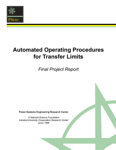 Automated Operating Procedures for Transfer Limits Final Project Report PS