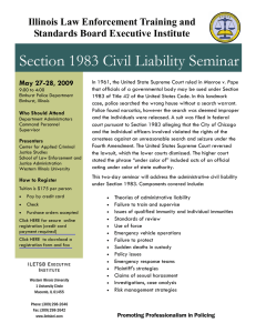 Section 1983 Civil Liability Seminar Illinois Law Enforcement Training and